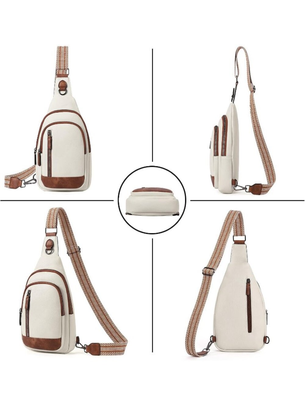 New Crossbody Bags for Women Men,Leather Sling Bag Cross Body - Picture 6 of 6